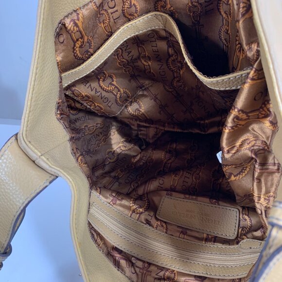 TIGNANELLO Camel Tan Leather Zipper Magnetic Closure Hobo Saddle Shoulder Bag - Picture 14 of 14